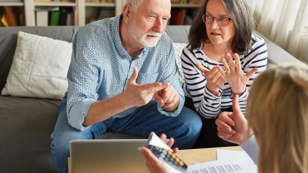 Seniors And Financial Advisors Calculate Retirement Plan 1024x577