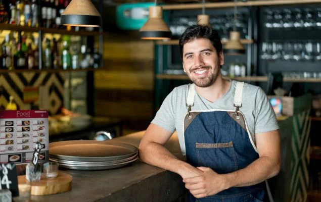 Business Owner Working At A Restaurant