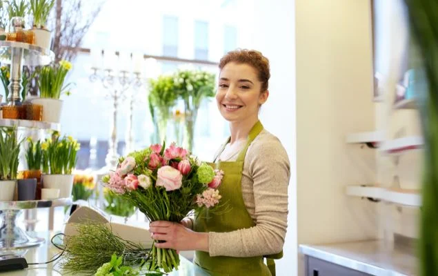 Smiling Florist Woman